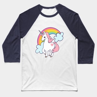 Rainbow Unicorn Baseball T-Shirt